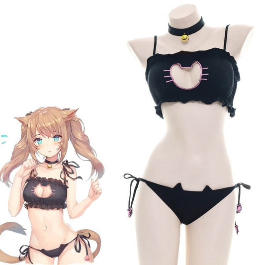 Anime Cute Cat Paw Bikini Lingerie