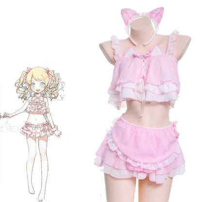 Shop Anime Kitty Lolita Cosplay lingerie Bikini Set , lingerie , Killer Lookz , Bikini, cat, cute cats, funny cats, lingere, new, set, sets, sexy, swim, swimwear , Killer Lookz , killerlookz.com