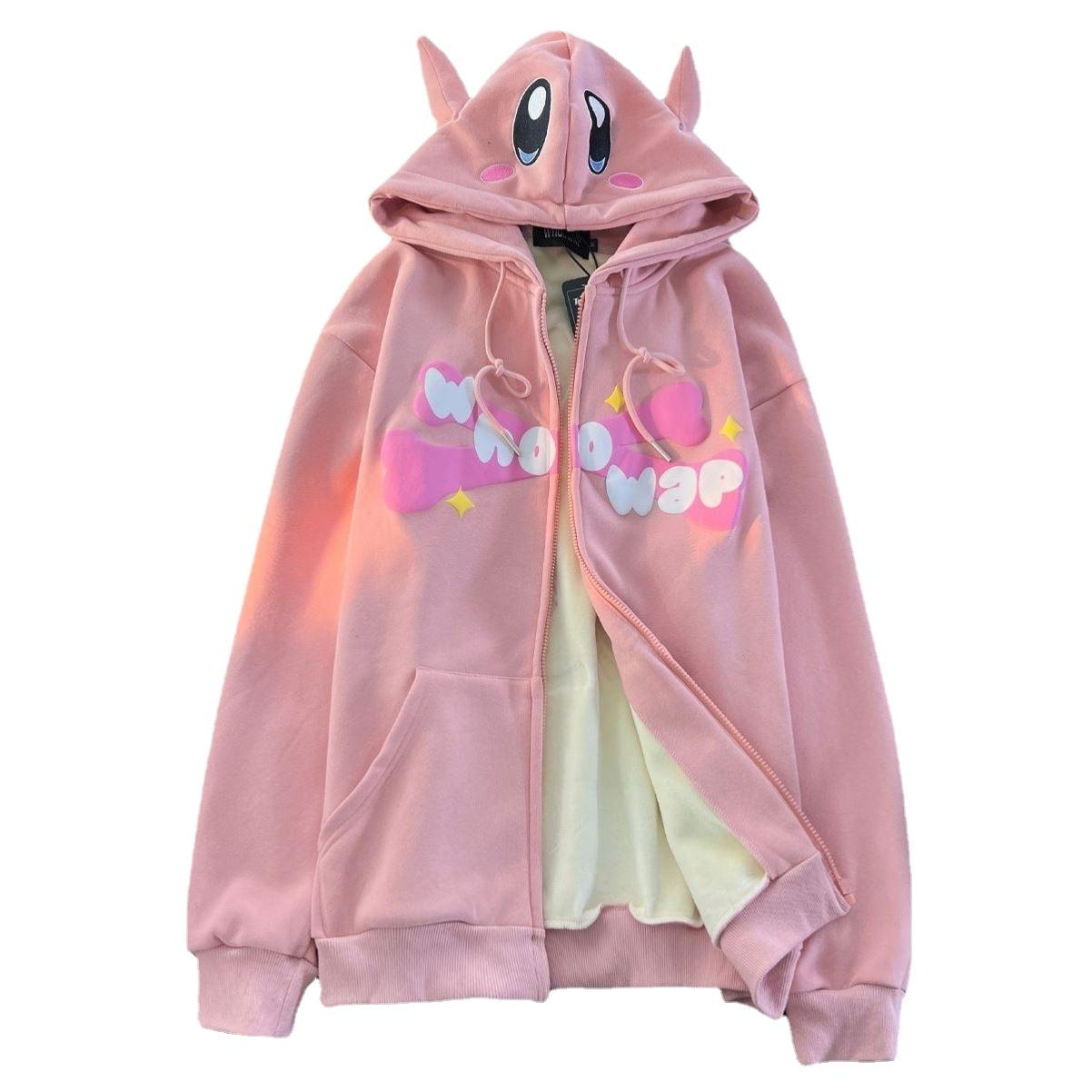 Shop Kirby Pink and Black Hoodie , hoodie , Killer Lookz , hoodies, lounge, loungewear, outerwear , Killer Lookz , killerlookz.com