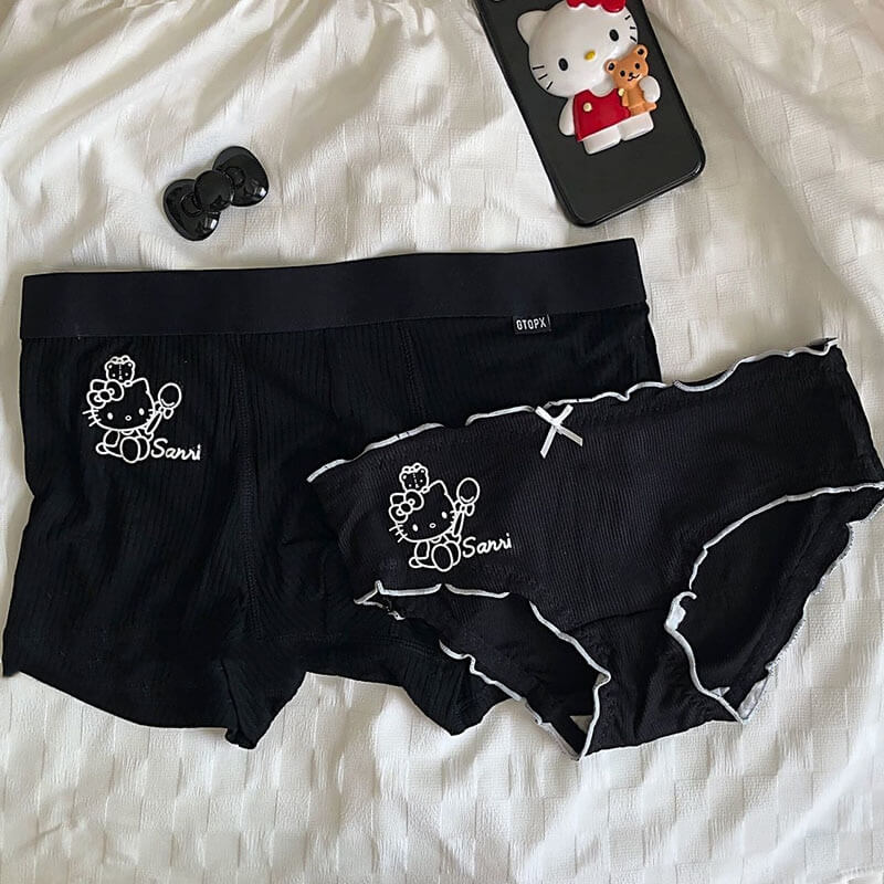Kawaii Sanrio 3 Piece Cotton Couple Underwear