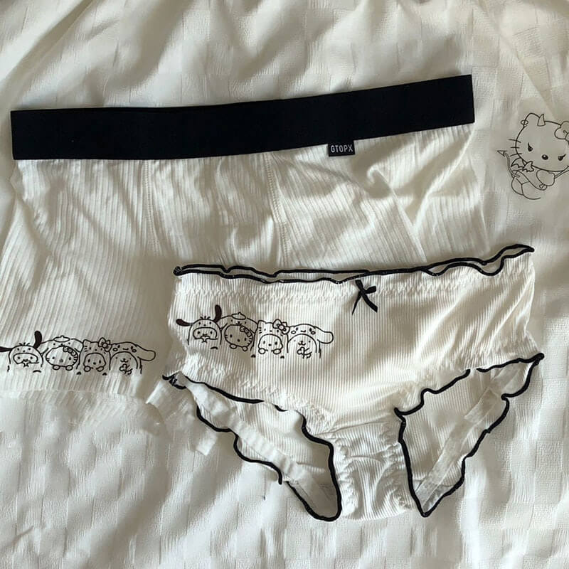 Kawaii Sanrio 3 Piece Cotton Couple Underwear