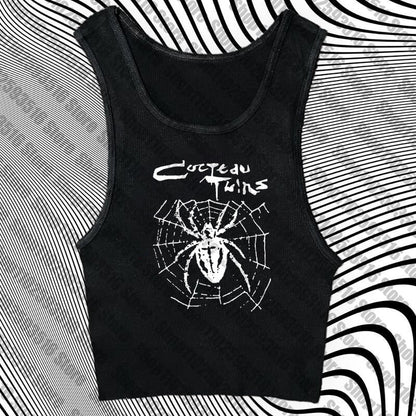 Gothic Spider Web Print Tee
