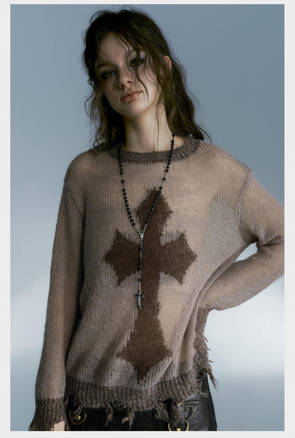 Grunge Distressed Pullover Vintage Sweater