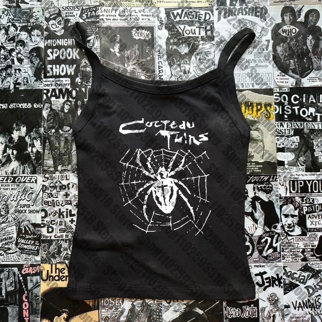 Gothic Spider Web Print Tee