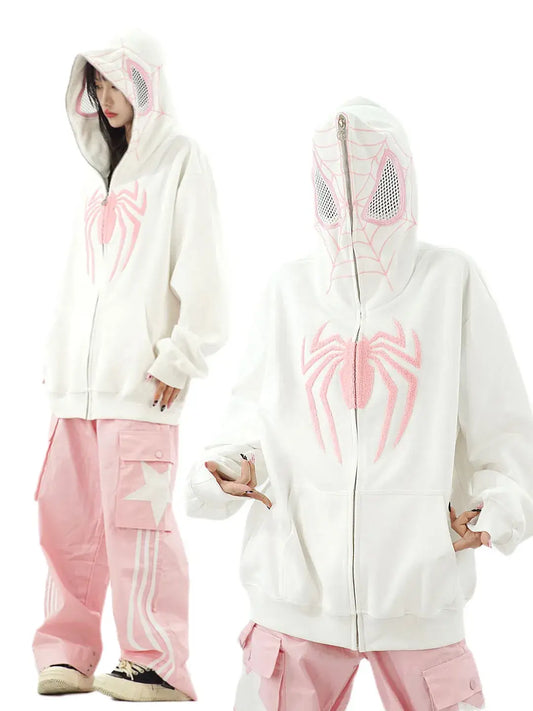 Embroidery Spider Oversized Comfy Hoodies