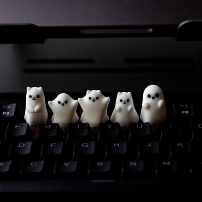 Shop Ghost Cat 1 Piece Keycap , keycaps , Killer Lookz , gaming, halloween, keycaps , Killer Lookz , killerlookz.com