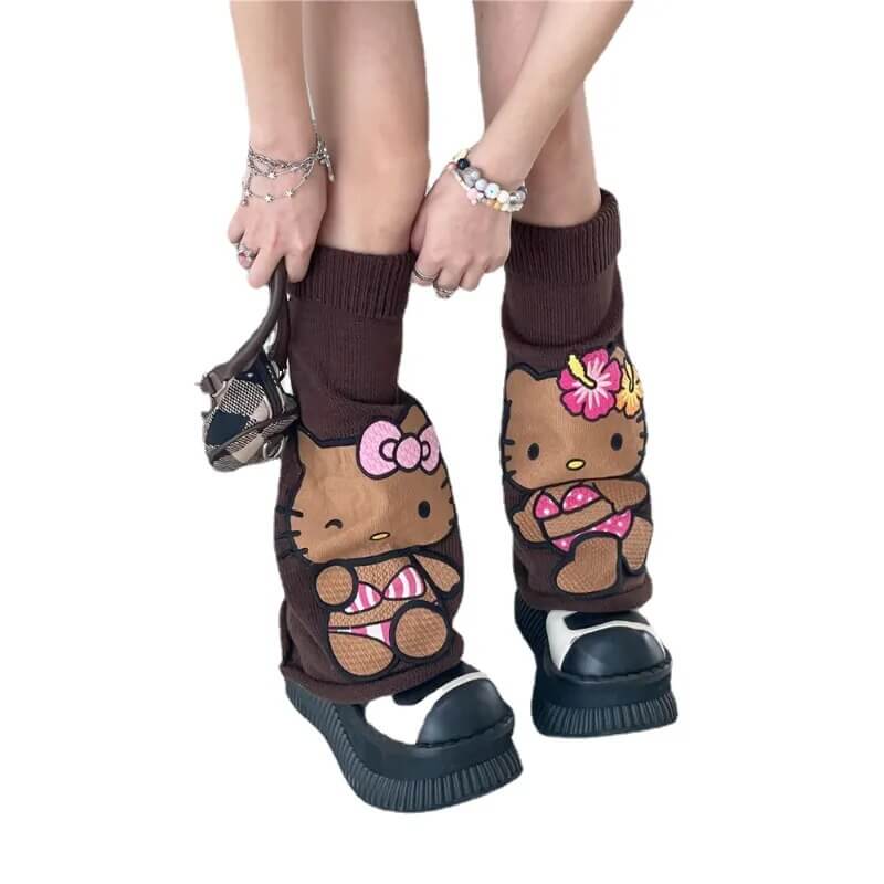 Brown Sanrio Hello Kitty Leg Warmers