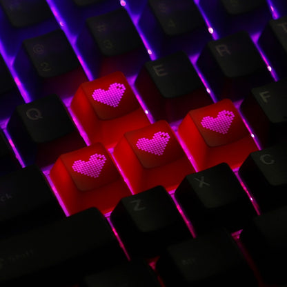 Shop Red Pixel Heart Keycaps Set , keycaps , Killer Lookz , gaming, keycaps , Killer Lookz , killerlookz.com
