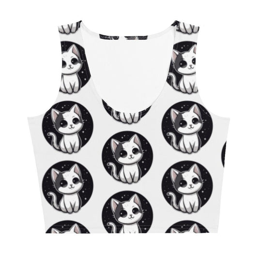 Shop CATS IN SPACE Infinite Print Crop Top , Tops , Killer Lookz , academia, crop, Crop tops, Cropped, croptop, cute cats, funny cats, gothic, kawaii, new , Killer Lookz , killerlookz.com