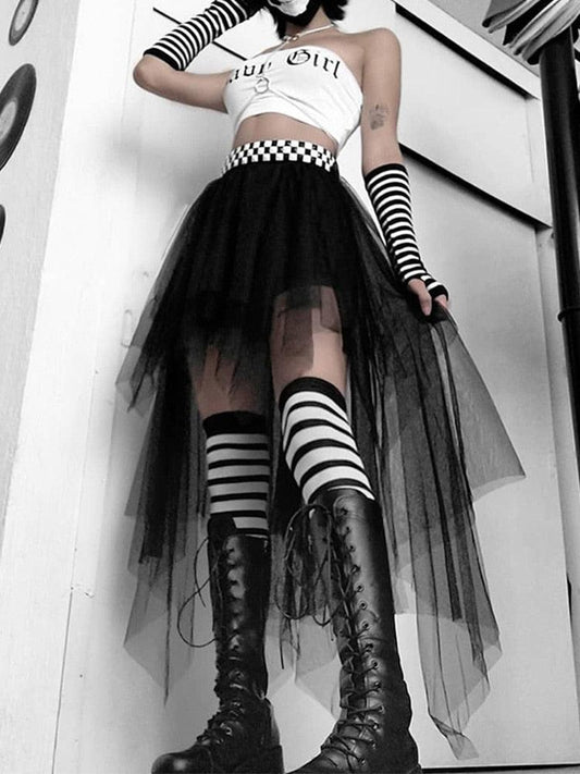 Shop Arcadi Mesh Layered Skirt, bottom, Killer Lookz, bottoms, halloween, new, sale, Killer Lookz, killerlookz.com 