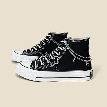 Gothic Star Chain Skater Shoes
