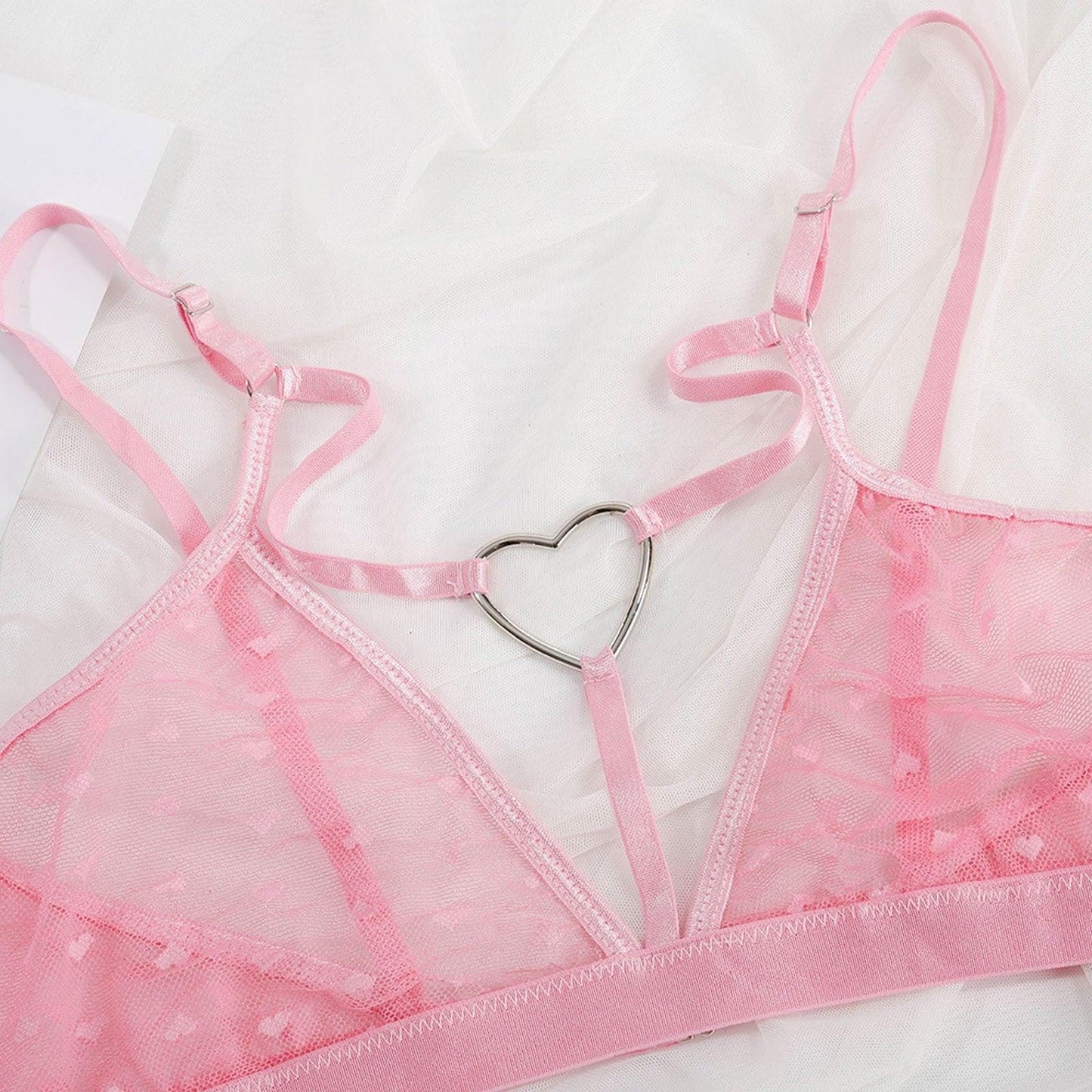 Shop Pixie Pink Hearts Lingerie Set , , Killer Lookz , lingerie, out from under, sets, sexy, underwear , Killer Lookz , killerlookz.com