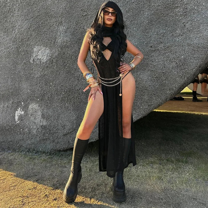 Sexy Witch Hooded Dress