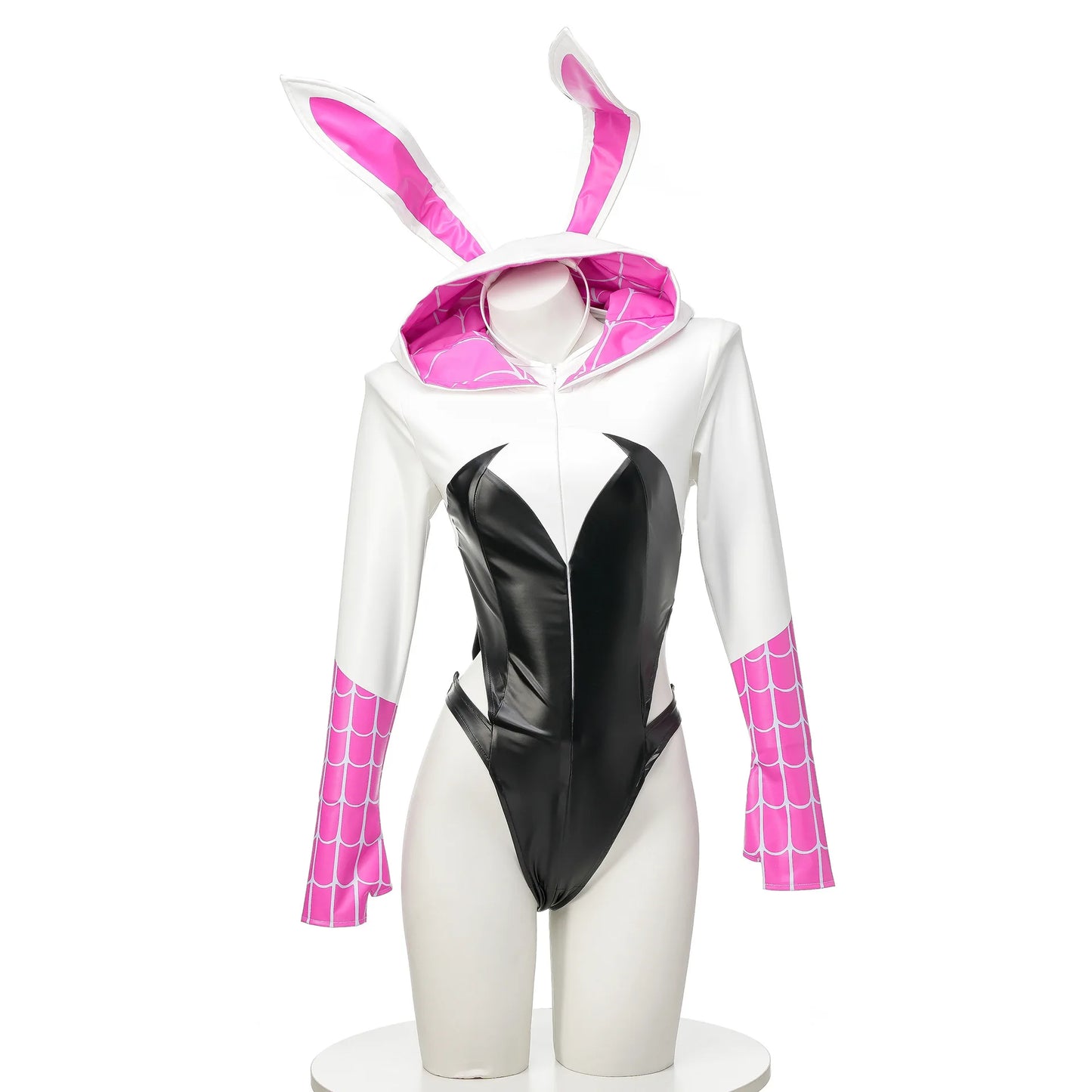 Anime Spider Gwen Bunny Hooded Bodysuit