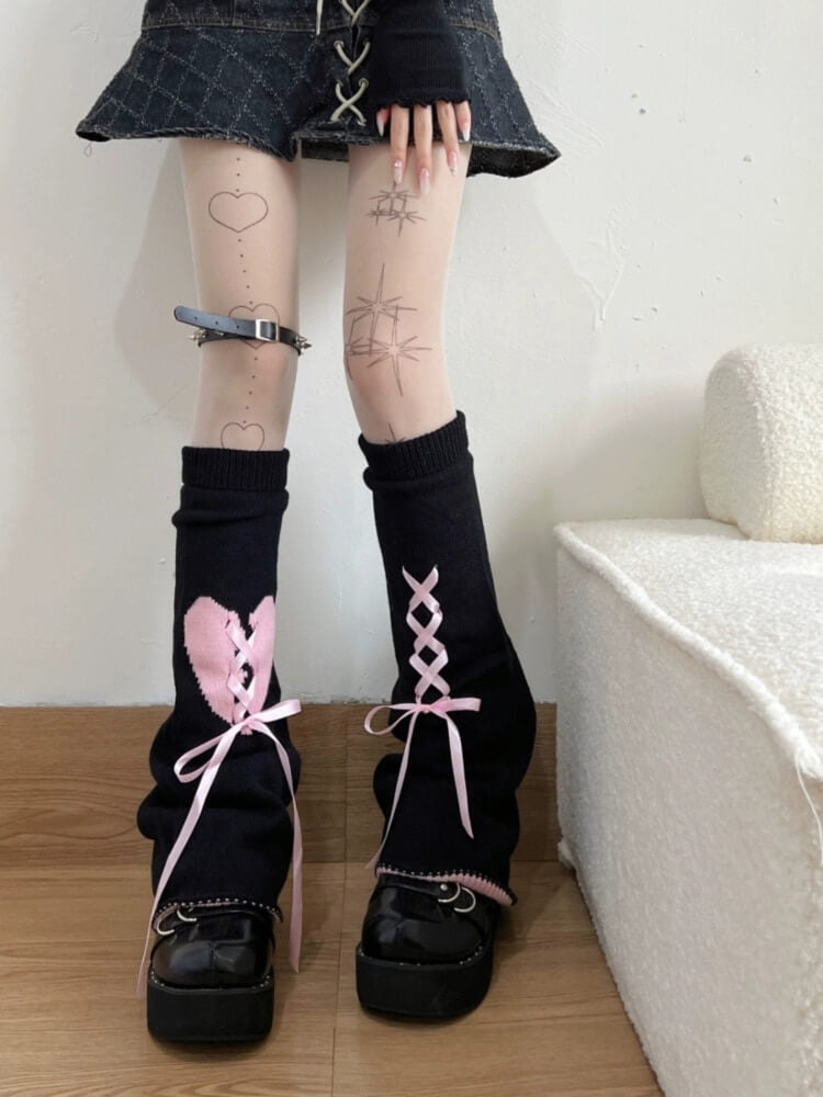 Knitted Love Bandage Leg Warmers