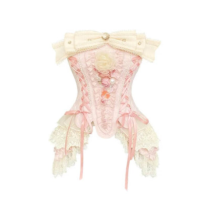 Bow Tie Cake Pastel Corset and Shorts Set
