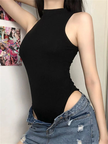 Harajuku Solid Jumpsuit Bodysuit