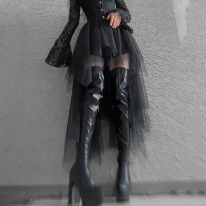 Gothic Tulle Maxi Skirt