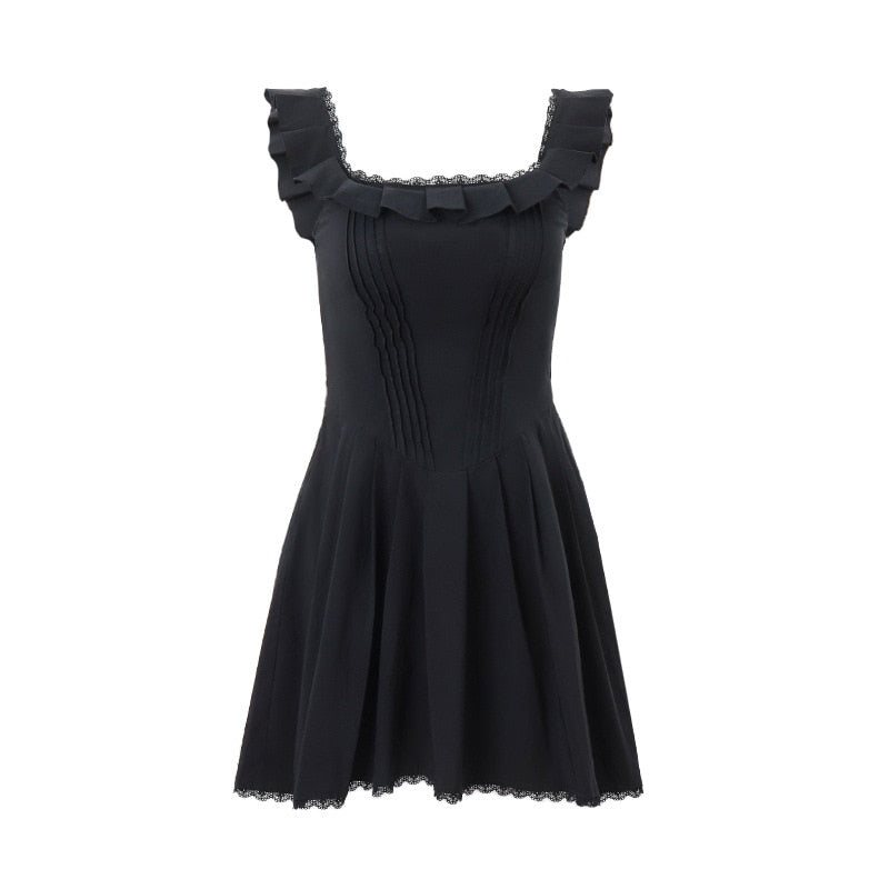Shop Linear Corset Pleated Dress , dress , Killer Lookz , black, date, dress, new , Killer Lookz , killerlookz.com