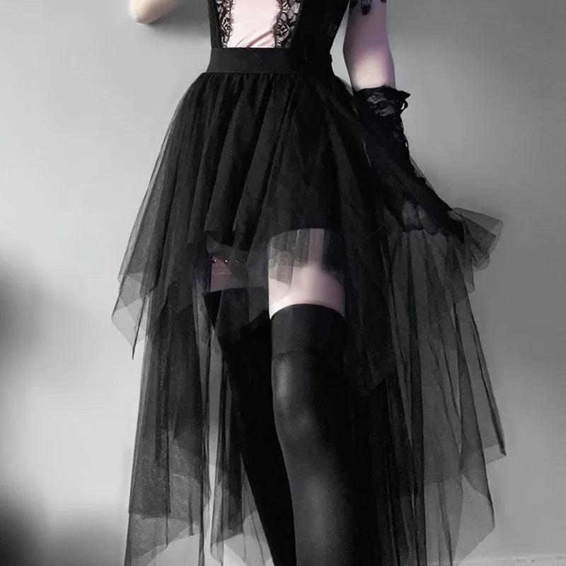 Gothic Tulle Maxi Skirt