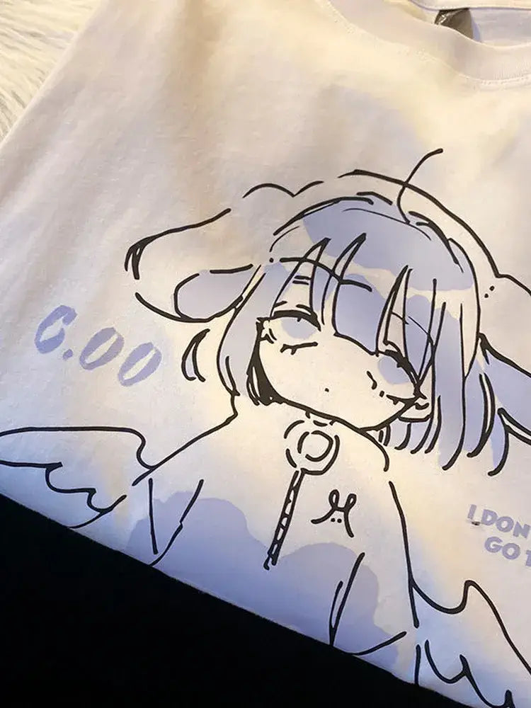 Kawaii Anime Cinnamoroll Girl Oversized Sweatshirt