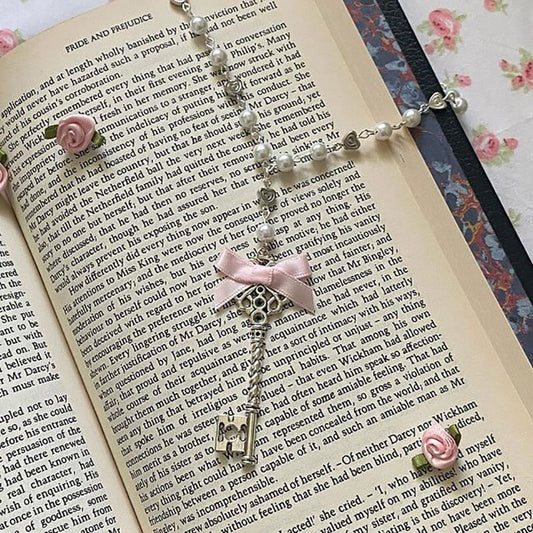 Handmade Fairytale Bow Key Necklace