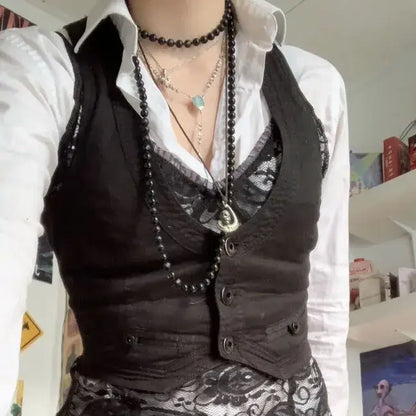 Steampunk Button Up Waistcoat Vest