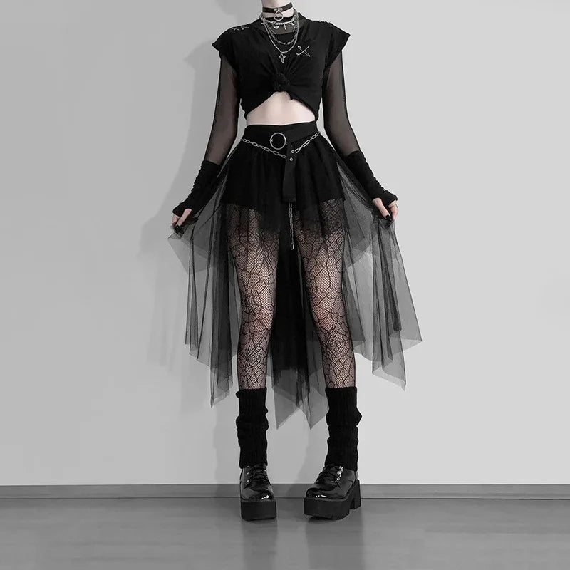 Gothic Tulle Maxi Skirt