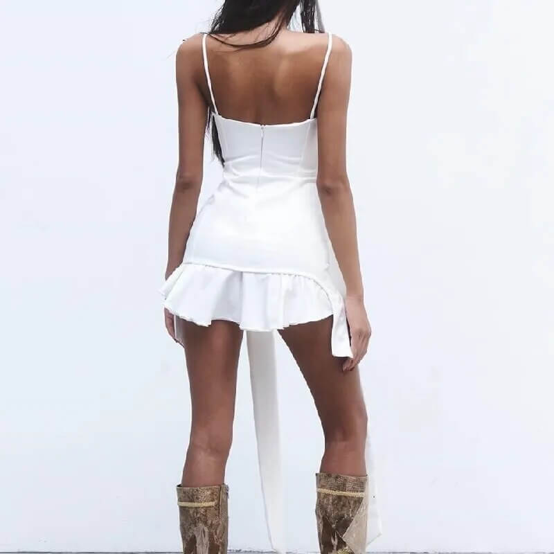 Elysium White Garter Mini Dress