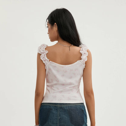 Basic Floral Lace Tank Top