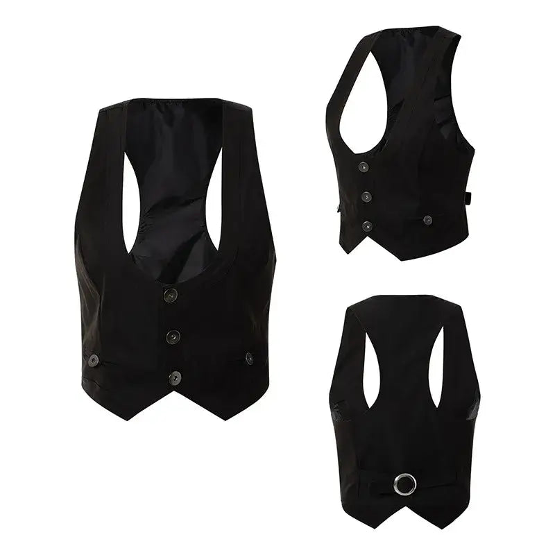 Steampunk Button Up Waistcoat Vest