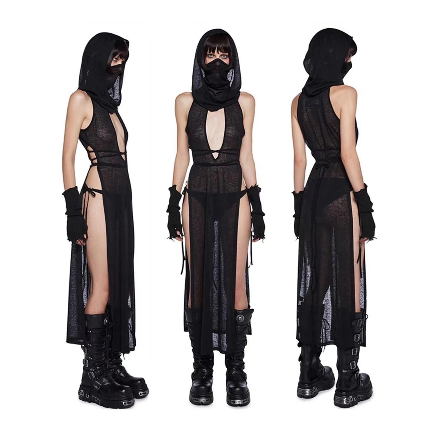 Sexy Witch Hooded Dress