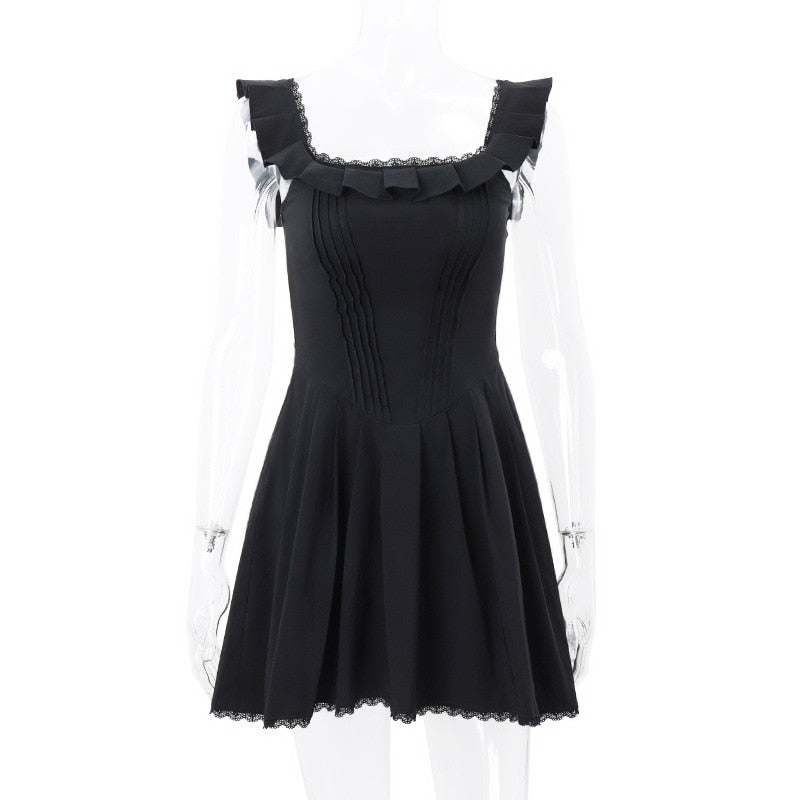 Shop Linear Corset Pleated Dress , dress , Killer Lookz , black, date, dress, new , Killer Lookz , killerlookz.com