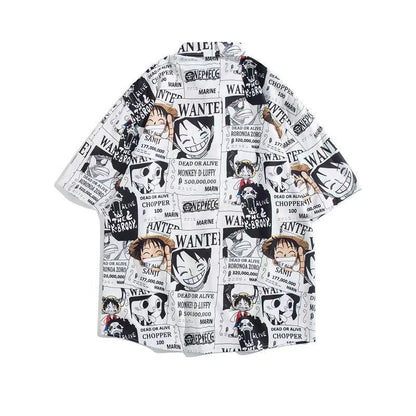 Shop One Piece Luffy Printed Vintage Shirt , shirts , Killer Lookz , anime, tops , Killer Lookz , killerlookz.com