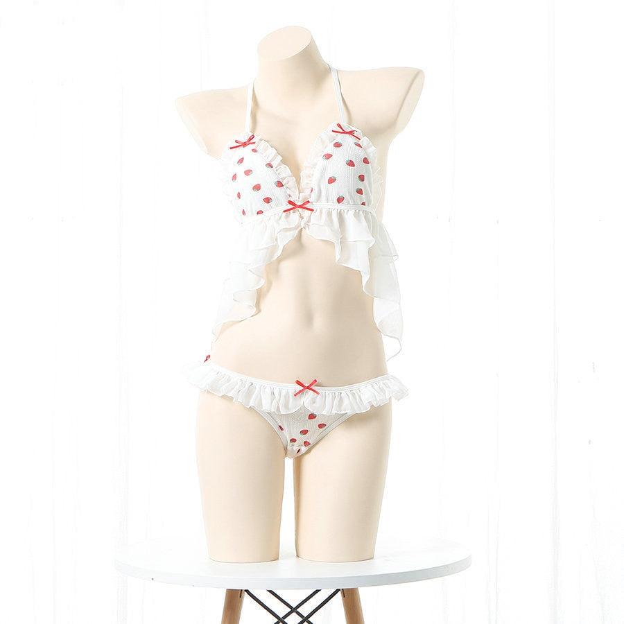 Shop Cute Sweet Girl Strawberry Lingerie Set - Embrace Your Anime Cosplay Fantasies - Feel Adorable and Comfortable in This Polyester Outfit , , Killer Lookz , lingerie, new , Killer Lookz , killerlookz.com