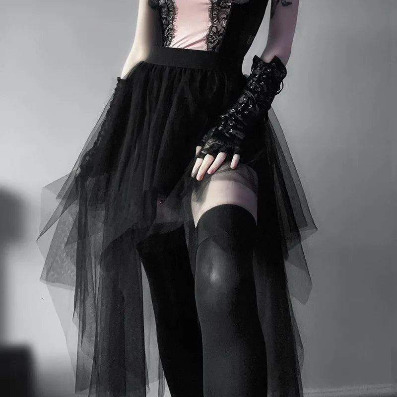 Gothic Tulle Maxi Skirt