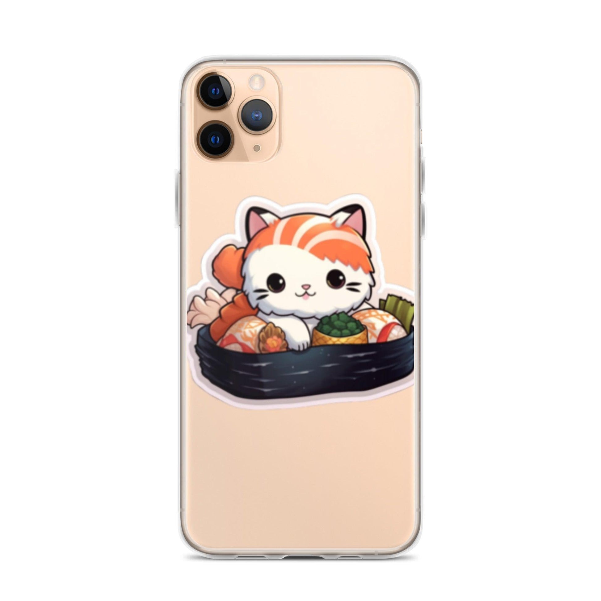 Shop Salmon Sushi Kitty Clear Case for iPhone® , , Killer Lookz , cat, iphone case, new , Killer Lookz , killerlookz.com