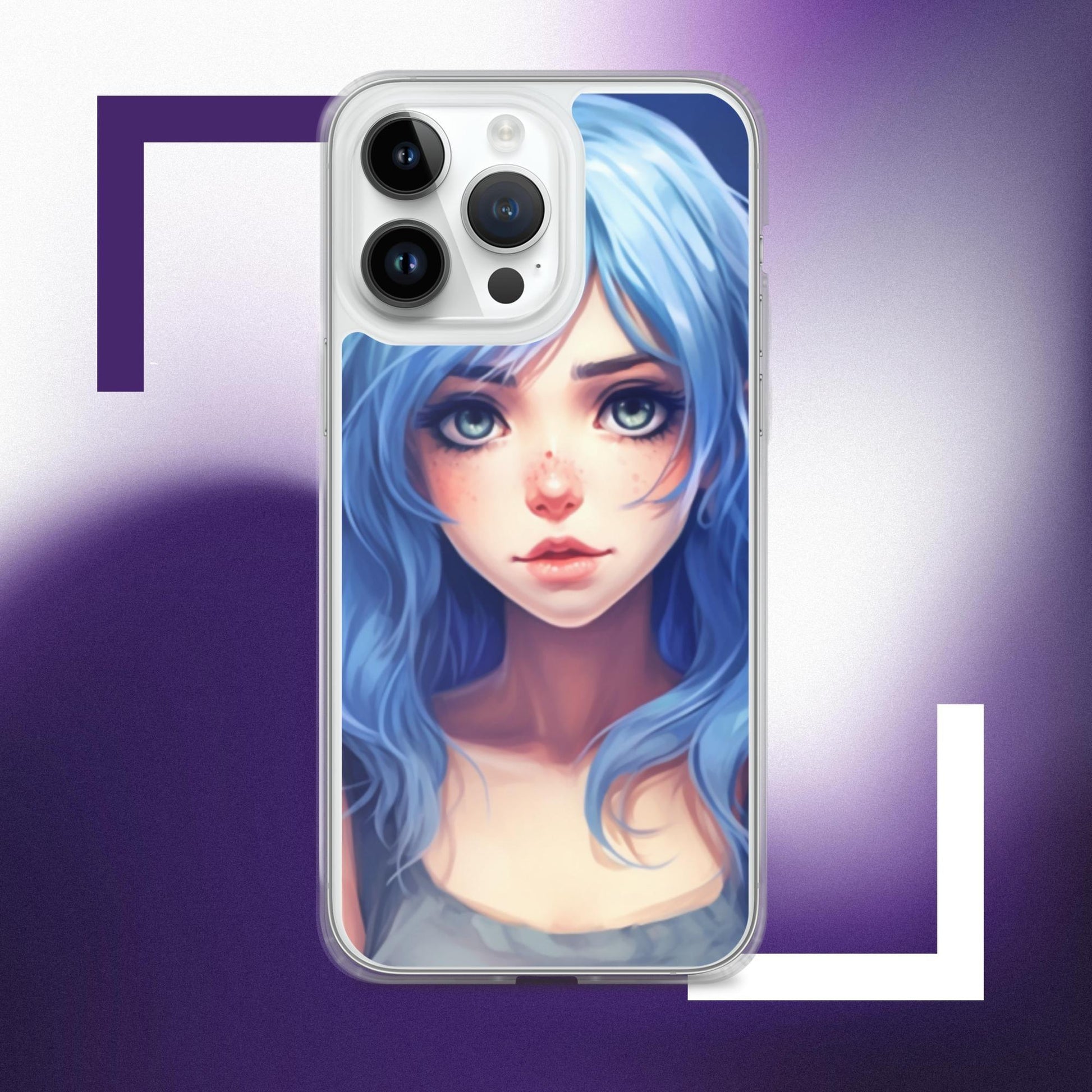 Shop Blue Haired Dream Anime Girl Clear Case for iPhone® , , Killer Lookz , iphone case, new , Killer Lookz , killerlookz.com