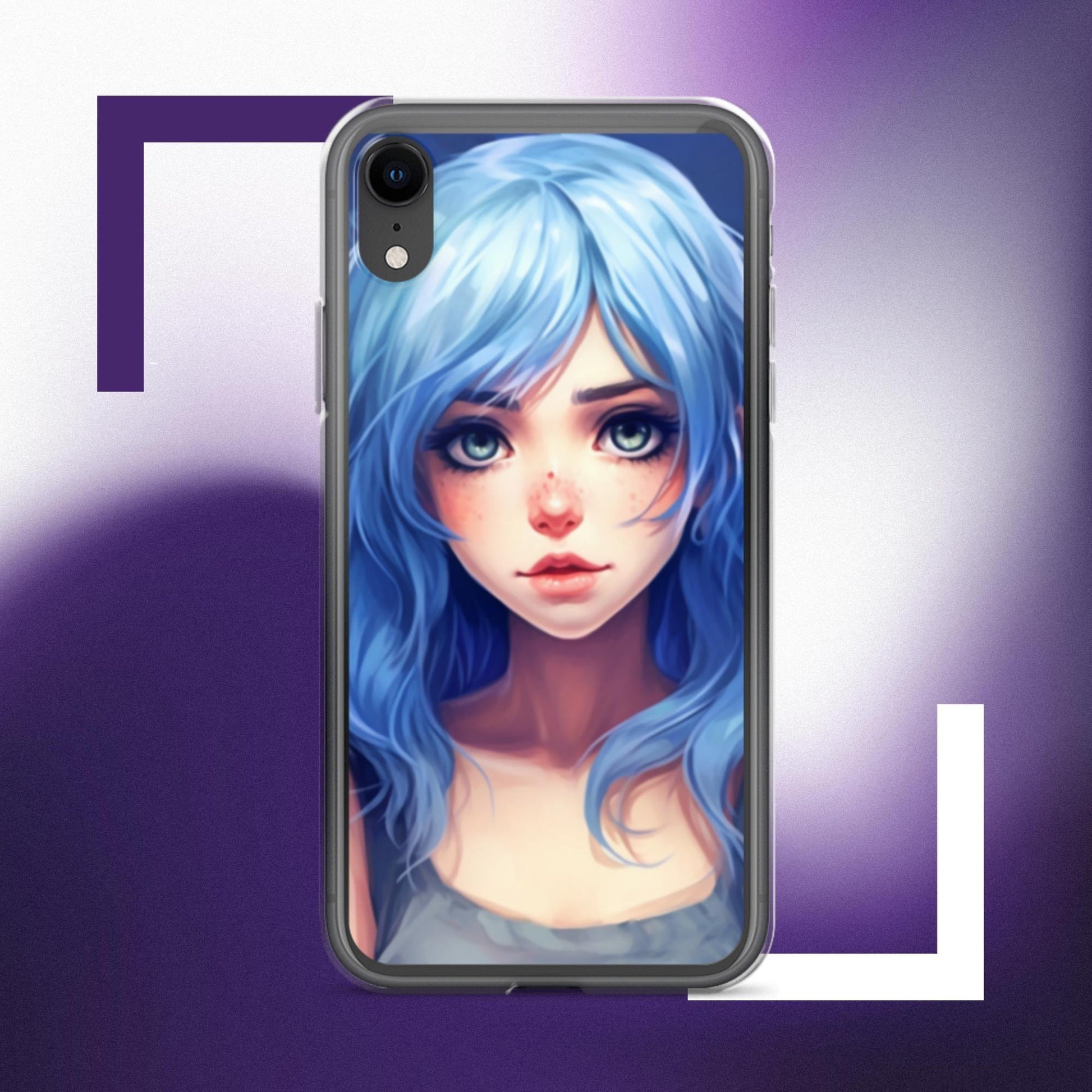 Shop Blue Haired Dream Anime Girl Clear Case for iPhone® , , Killer Lookz , iphone case, new , Killer Lookz , killerlookz.com