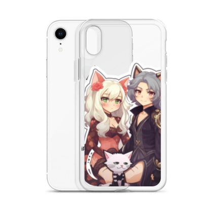 Shop Anime Couple and kitty Clear Case for iPhone® , , Killer Lookz , iphone case, new , Killer Lookz , killerlookz.com