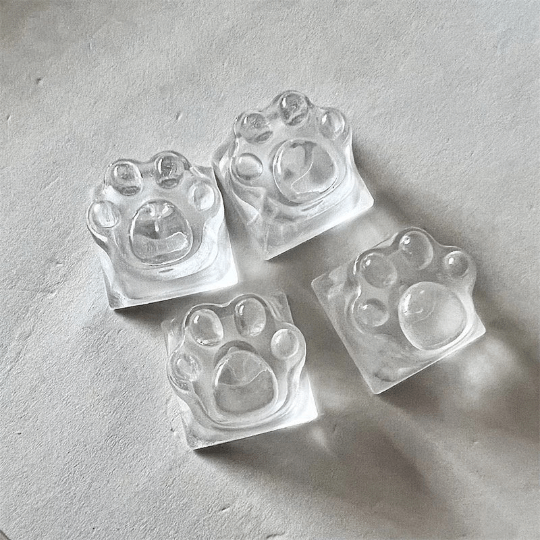 Custom Made Cute Cat Paws Resin Keycaps