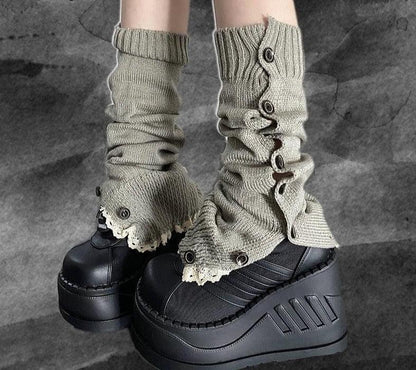 Shop Coraline Grunge Knit Leg Warmer, leg warmer, Killer Lookz, extra, new, winter, Killer Lookz, killerlookz.com 