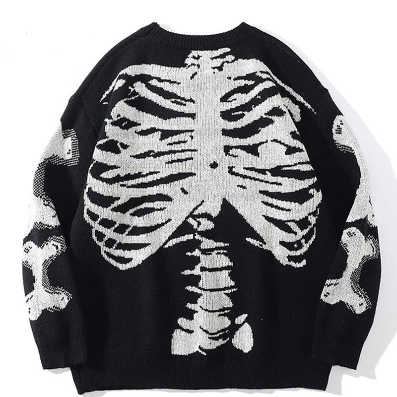 Shop Oversized Loose Skeleton Pullover Sweater, sweater, Killer Lookz, hoodie, new, Killer Lookz, killerlookz.com 