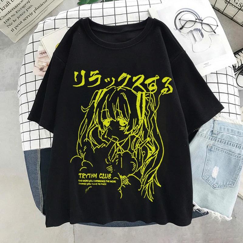 Shop Oversized T Shirts Anime Y2k Women T Shirt Print Clothing Japanese Graphic Kawaii Streetwear T Shirt Harajuku Grunge Tops, top, Killer Lookz, new, top, Killer Lookz, killerlookz.com 