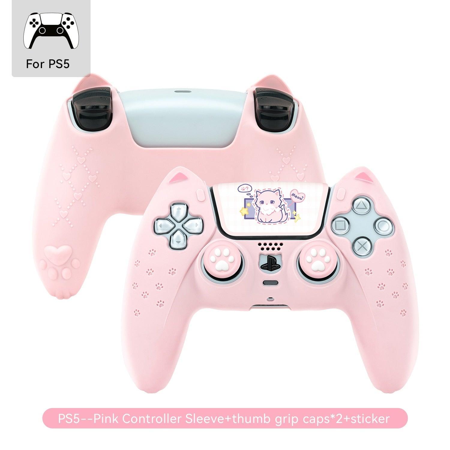Shop PS5 Controller Case Set- Game Kitty, game, Killer Lookz, game, gamer, gaming, kawaii, new, nintendo, ps5, toy, Killer Lookz, killerlookz.com 