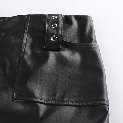 Shop Rockmore Vintage Leather Skirt, skirt, Killer Lookz, academia, black, bottom, dark, date, everyday, new, sale, sales, skirts, Killer Lookz, killerlookz.com 
